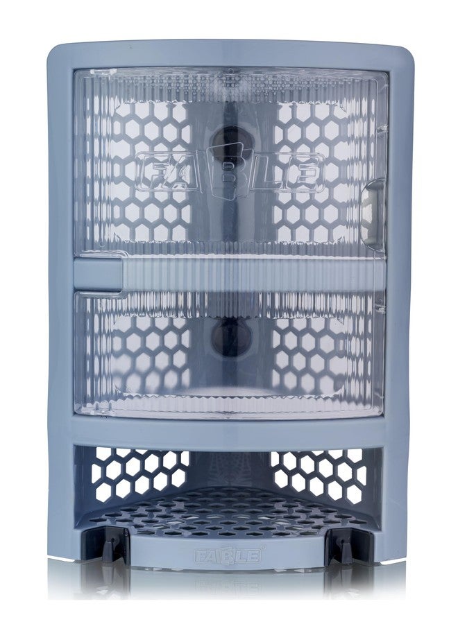 Nabhya Multi Purpose Plastic Corner Rack with Door Wall Mount Bathroom Corner Storage Shelf for Kitchen, Living Room, Bathroom (Brown) - Image 3